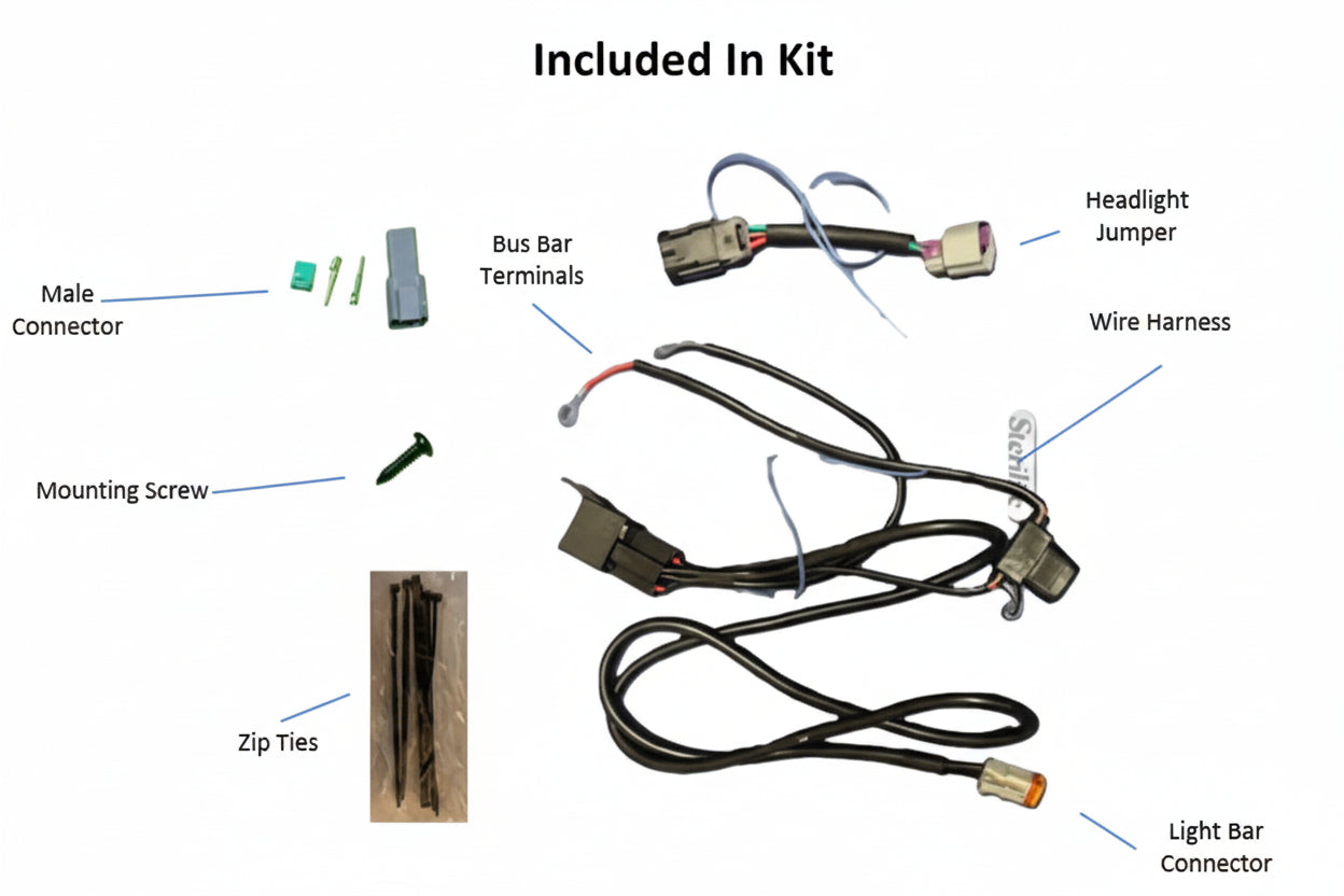 2023+ Polaris Ranger XP 1000, Ranger 1000 Light Bar Harness