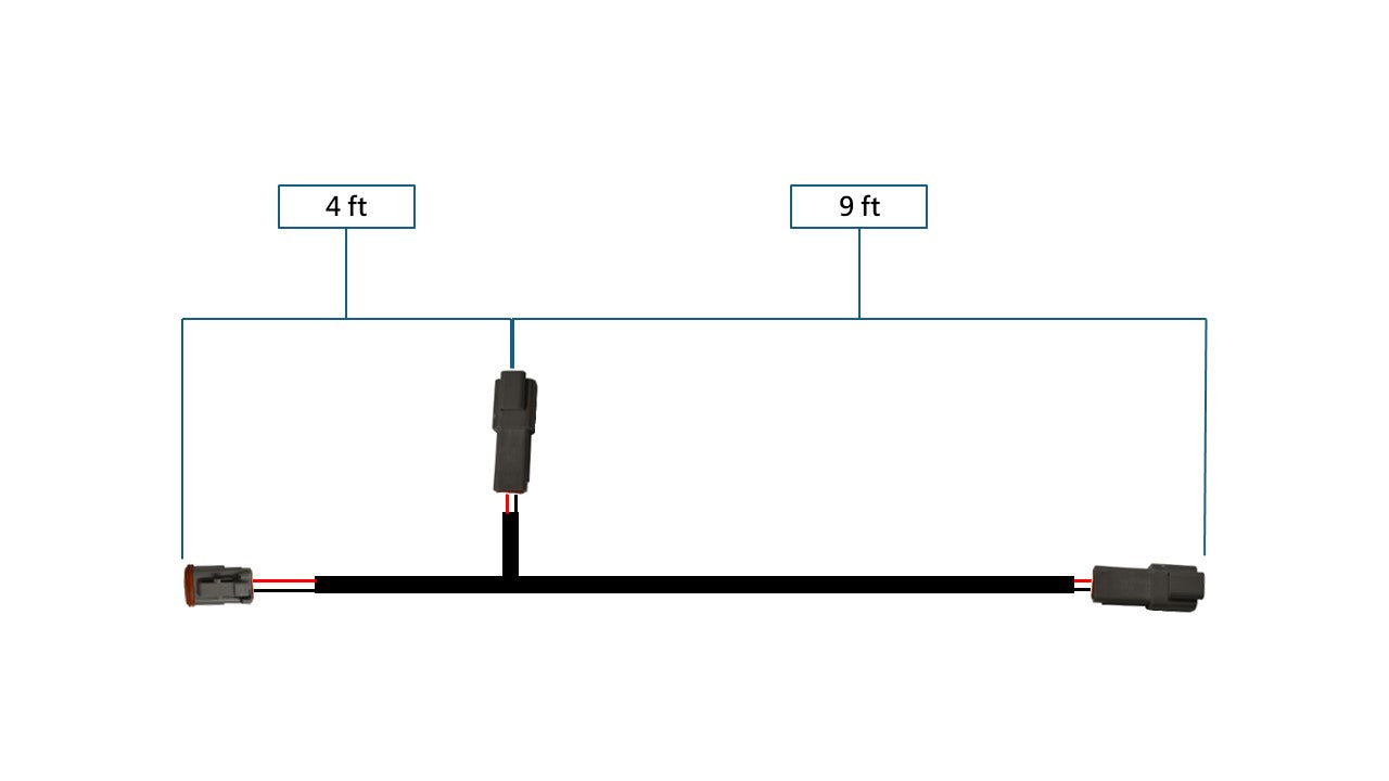 Y-Splitter Wire Extension - Dual LED Lights