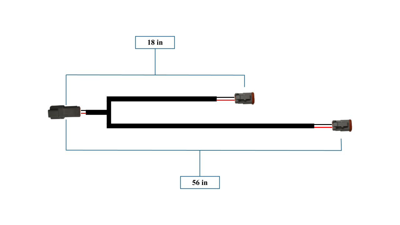 Y-Splitter Wire Extension - Dual LED Lights